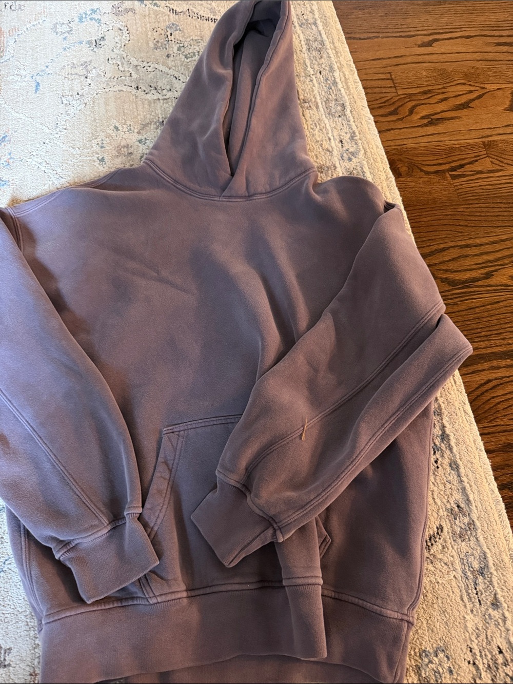 Abercrombie & Fitch Men's Washed Mauve Crewneck Hoodie - Dusty Purple